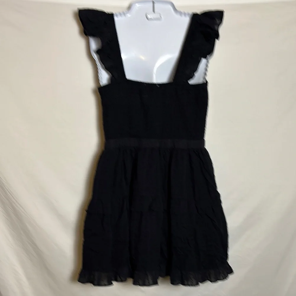 Mable Mini Dress Off Shoulder Ruffle Black- Large